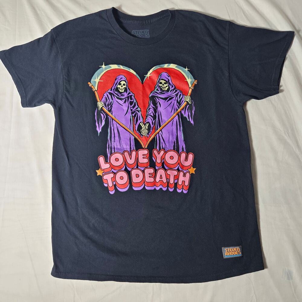 Steven Rhodes "Love You To Death" Graphic Tee — Size L